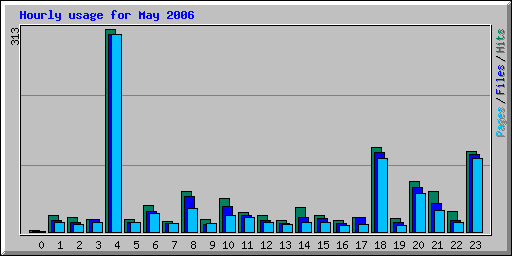 Hourly usage for May 2006